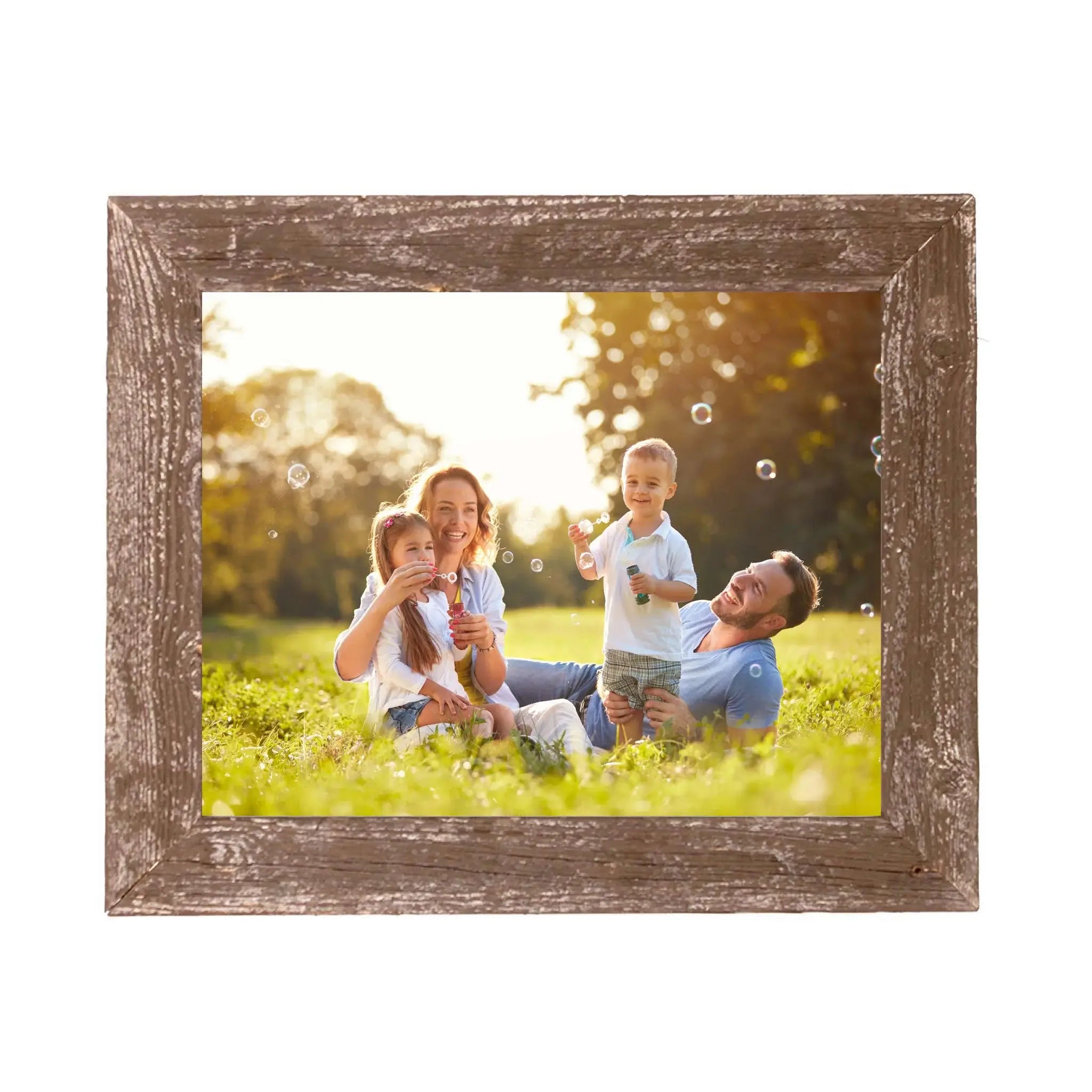 12” X 16” Rustic Farmhouse Brown Wood Frame - Homeroots - Flyclothing LLC