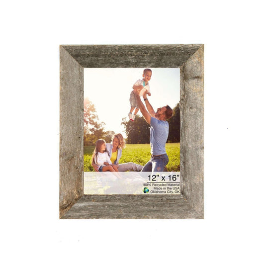 12” X 16” Rustic Farmhouse Gray Wood Frame - Homeroots