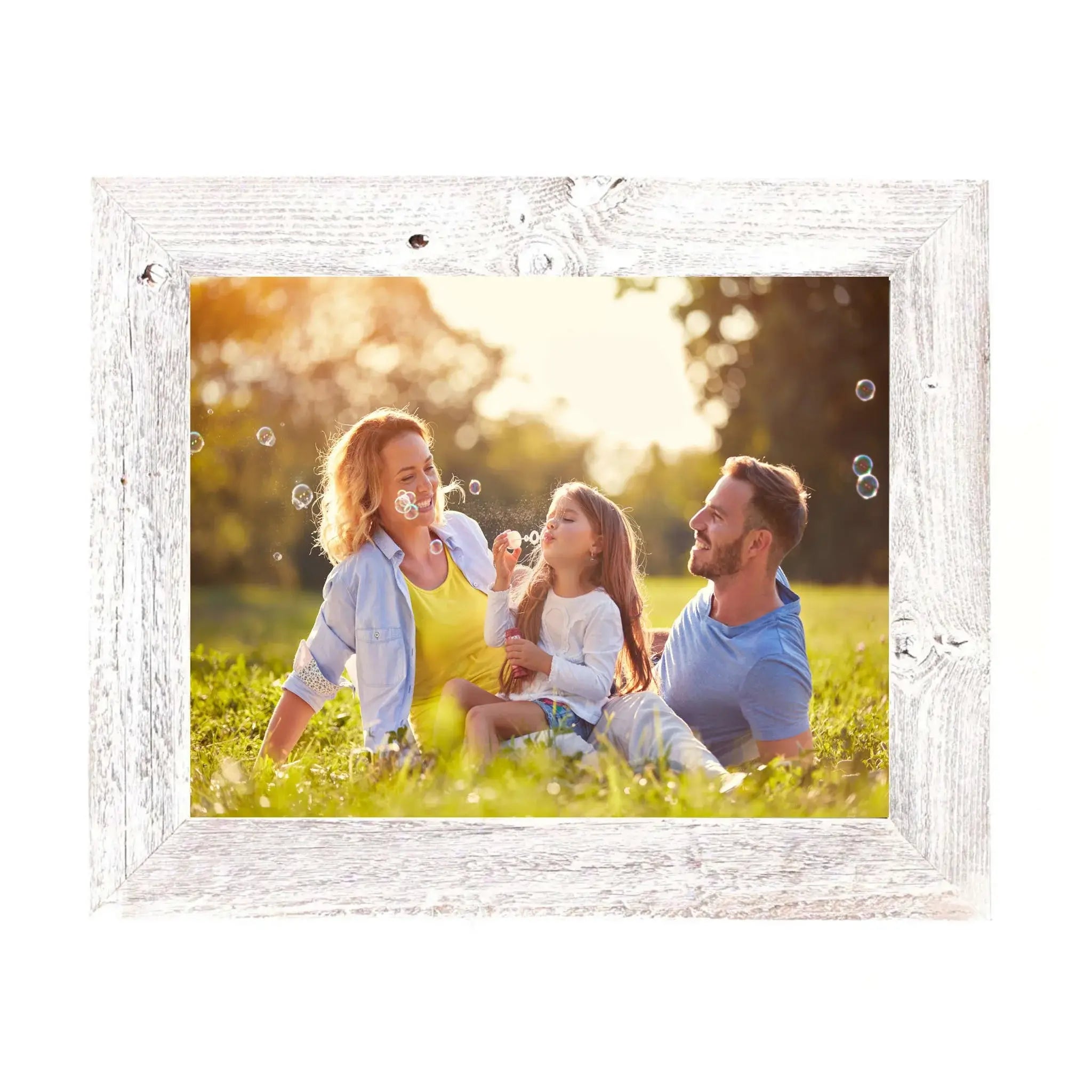 12” X 16” Rustic Farmhouse White Wash Wood Frame - Homeroots - Flyclothing LLC