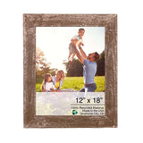 12” X 18” Rustic Farmhouse Brown Wood Frame - Homeroots