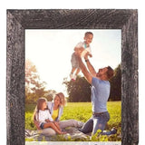 12" X 24" Rustic Farmhouse Rustic Black Wood Frame - Homeroots