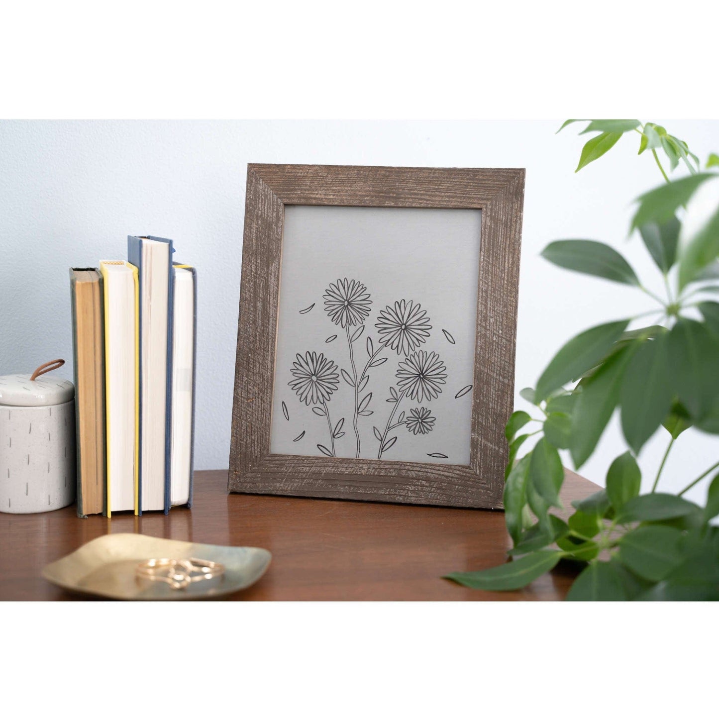 18" X 24" Rustic Farmhouse Espresso Wood Frame - Homeroots - Flyclothing LLC