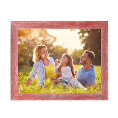 18" X 24" Rustic Farmhouse Red Wood Frame - Homeroots