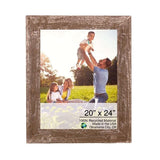 20" X 24"  Rustic Farmhouse Espresso Wood Frame - Homeroots