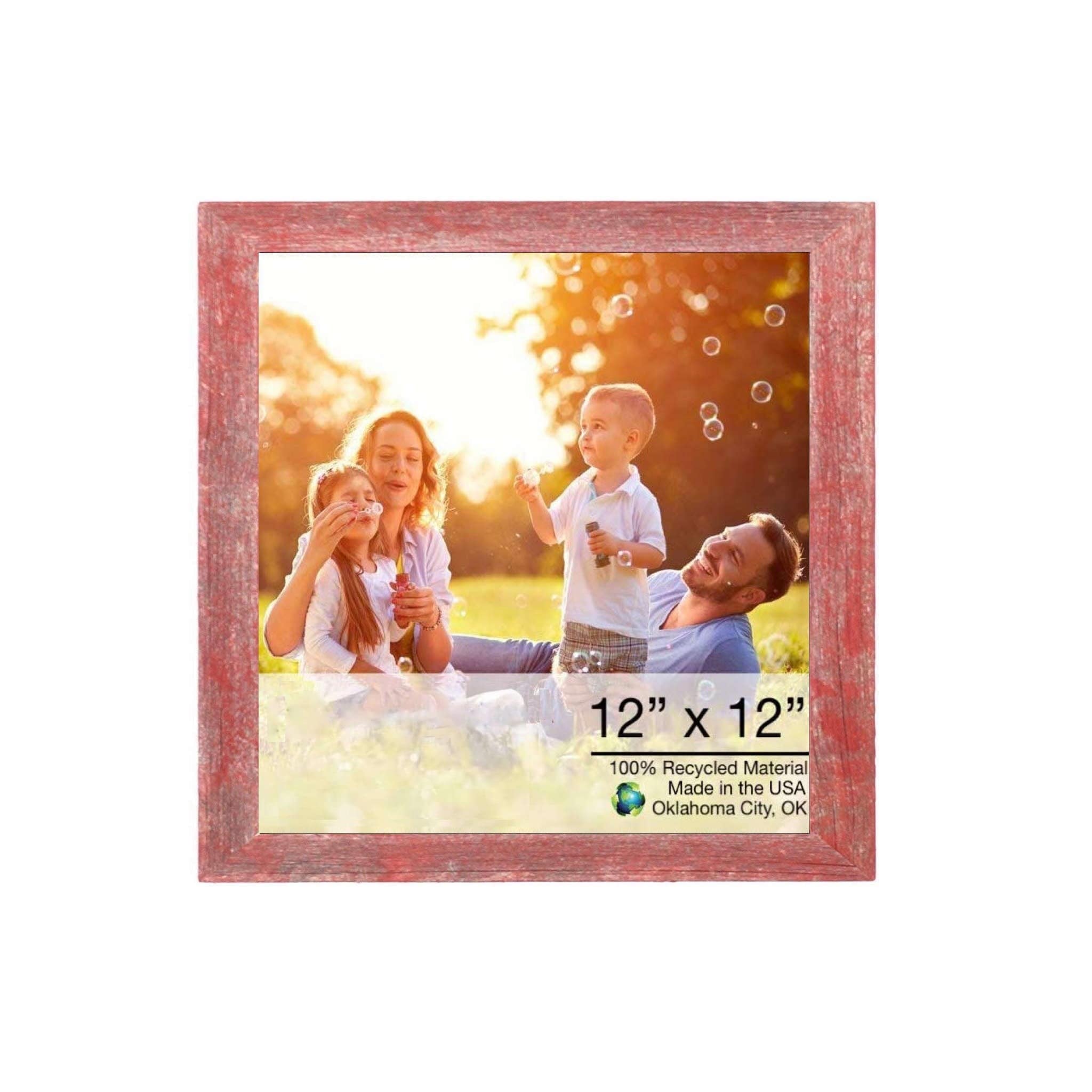 20" X 24" Rustic Farmhouse Red Wood Frame - Homeroots - Flyclothing LLC
