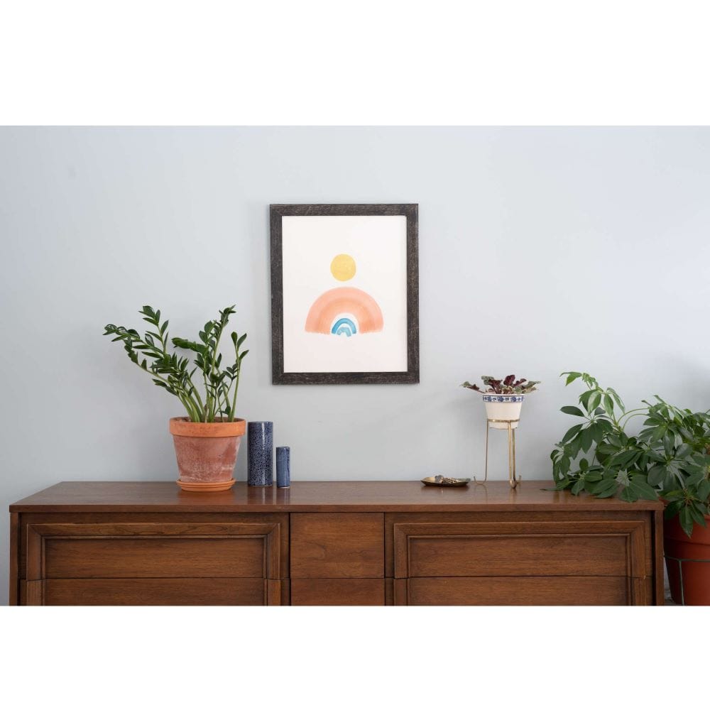 20" X 28" Rustic Farmhouse Rustic Black Wood Frame - Homeroots - Flyclothing LLC