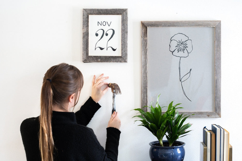 20" X 30" Rustic Farmhouse Weathered Gray Wood Frame - Homeroots - Flyclothing LLC