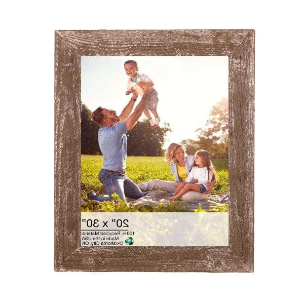 20" X 30" Rustic Farmhouse Espresso Wood Frame
