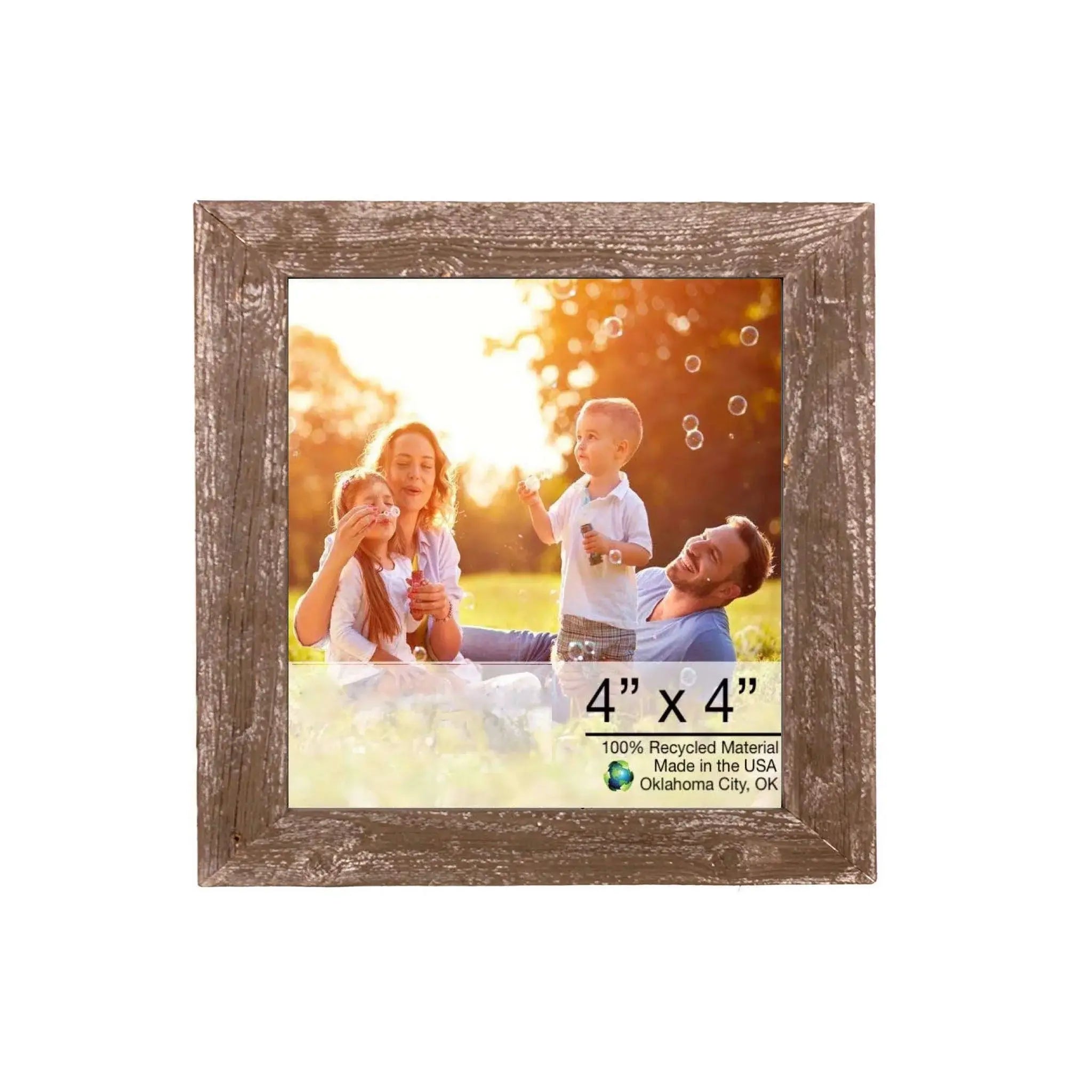 4” X 4” Rustic Farmhouse Espresso Brown Wood Frame - Homeroots - Flyclothing LLC