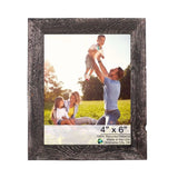4” X 6” Rustic Farmhouse Rustic Black Wood Frame - Homeroots - Flyclothing LLC