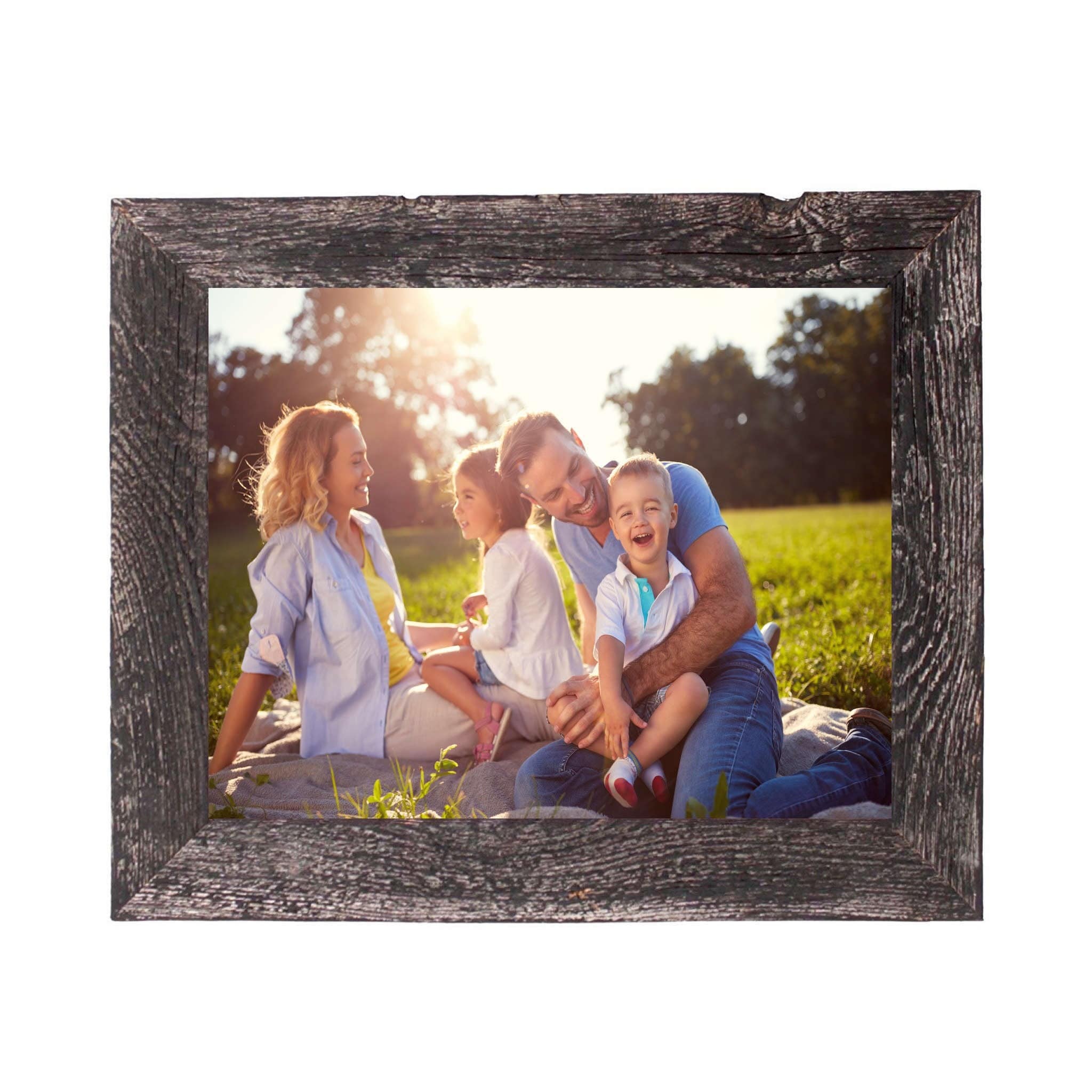 8.5” X 11” Rustic Farmhouse Black Wood Frame - Homeroots