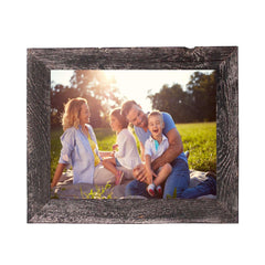 8.5” X 11” Rustic Farmhouse Black Wood Frame - Homeroots