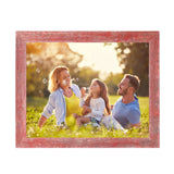 8” X 10” Rustic Farmhouse Red Wood Frame - Homeroots - Flyclothing LLC