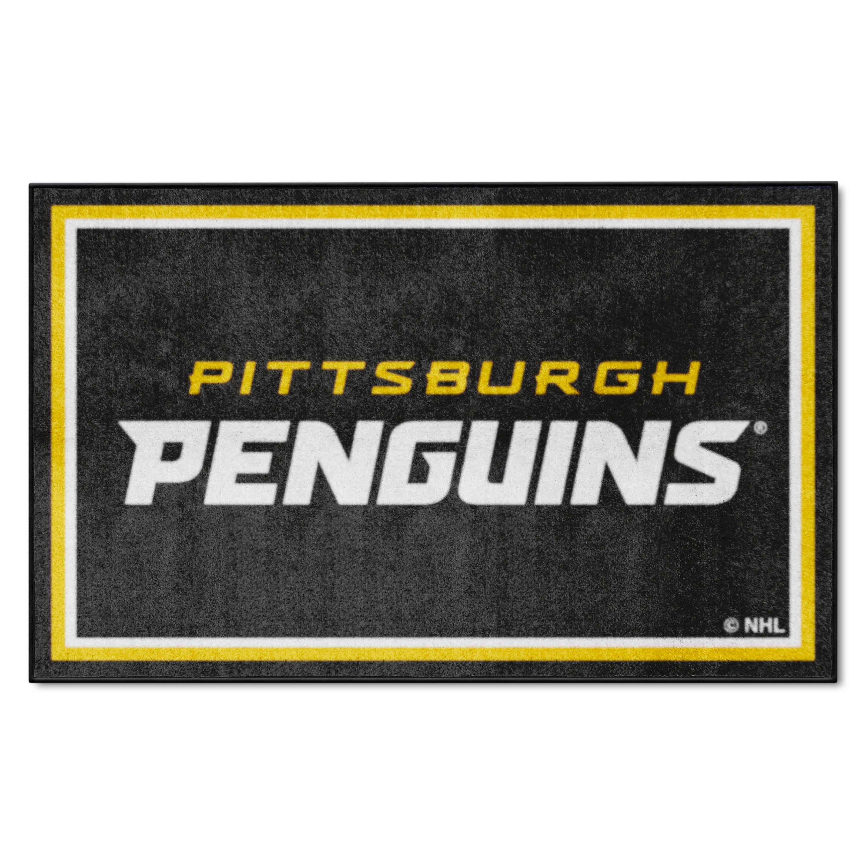 Pittsburgh Penguins 4ft. x 6ft. Plush Area Rug - Pittsburgh Penguins