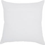 18" Pink and White Cotton Throw Pillow - Homeroots