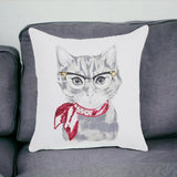 18" Red and White Cotton Throw Pillow - Homeroots