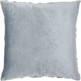 22" Powder Blue Weave Velvet Throw Pillow - Homeroots