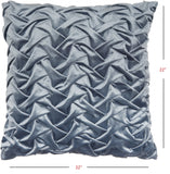 22" Powder Blue Weave Velvet Throw Pillow - Homeroots