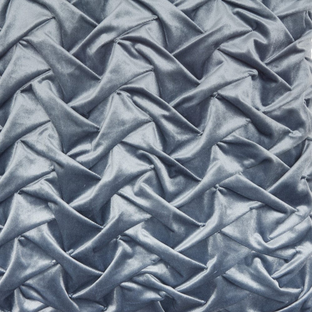 22" Powder Blue Weave Velvet Throw Pillow - Homeroots