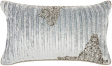 12" X 20" Periwinkle Cotton Throw Pillow - Homeroots