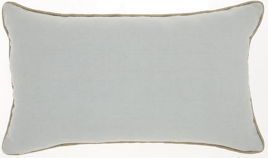 12" X 20" Periwinkle Cotton Throw Pillow - Homeroots