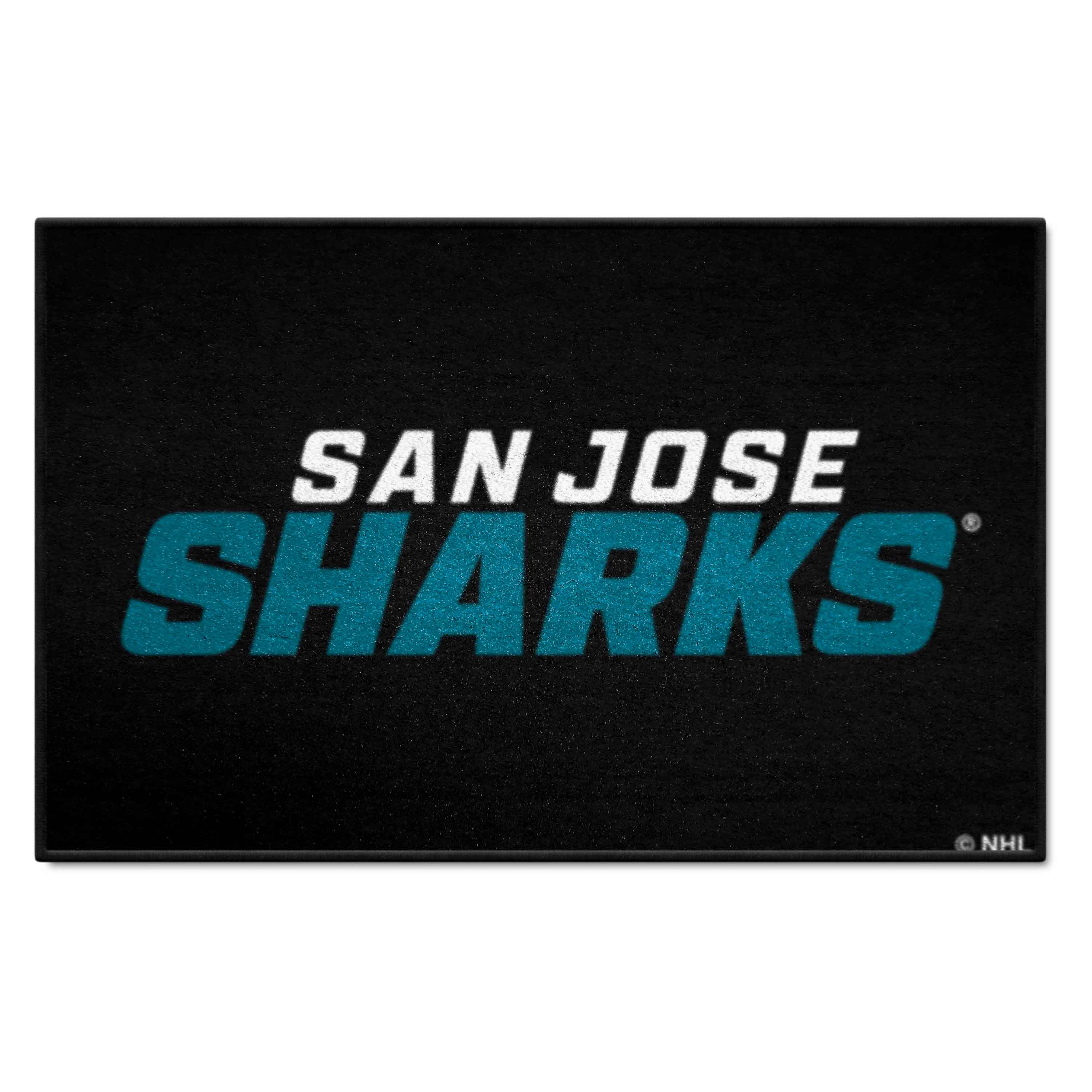 San Jose Sharks Starter Mat Accent Rug - 19in. x 30in. - San Jose Sharks