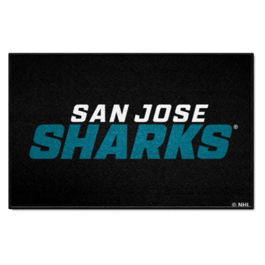 San Jose Sharks Starter Mat Accent Rug - 19in. x 30in. - San Jose Sharks