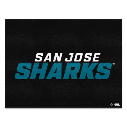 San Jose Sharks All-Star Rug - 34 in. x 42.5 in. - San Jose Sharks
