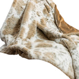Brown And White Faux Fur Ombre Plush Throw - Homeroots