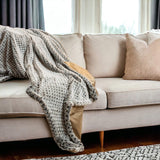 Brown Faux Fur Ombre Plush Throw - Homeroots