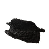60" X 2" Black Faux Fur Plush Throw Blanket - Homeroots