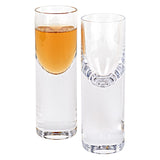 Set Of 2 Mouth Blown Crystal Long Shot Glasses - Homeroots