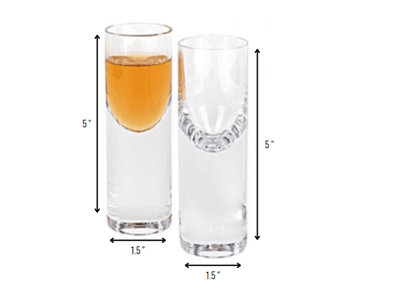 Set Of 2 Mouth Blown Crystal Long Shot Glasses - Homeroots - Flyclothing LLC