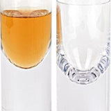 Set Of 2 Mouth Blown Crystal Long Shot Glasses - Homeroots