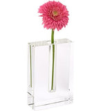8" Clear Crystal Clear Square Table Vase - Homeroots