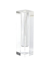 Modern Clear Tall Block Optical Crystal Vase - Homeroots - Flyclothing LLC