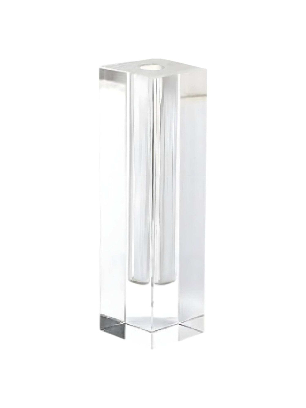 Modern Clear Tall Block Optical Crystal Vase - Homeroots - Flyclothing LLC