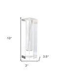 Modern Clear Tall Block Optical Crystal Vase - Homeroots - Flyclothing LLC
