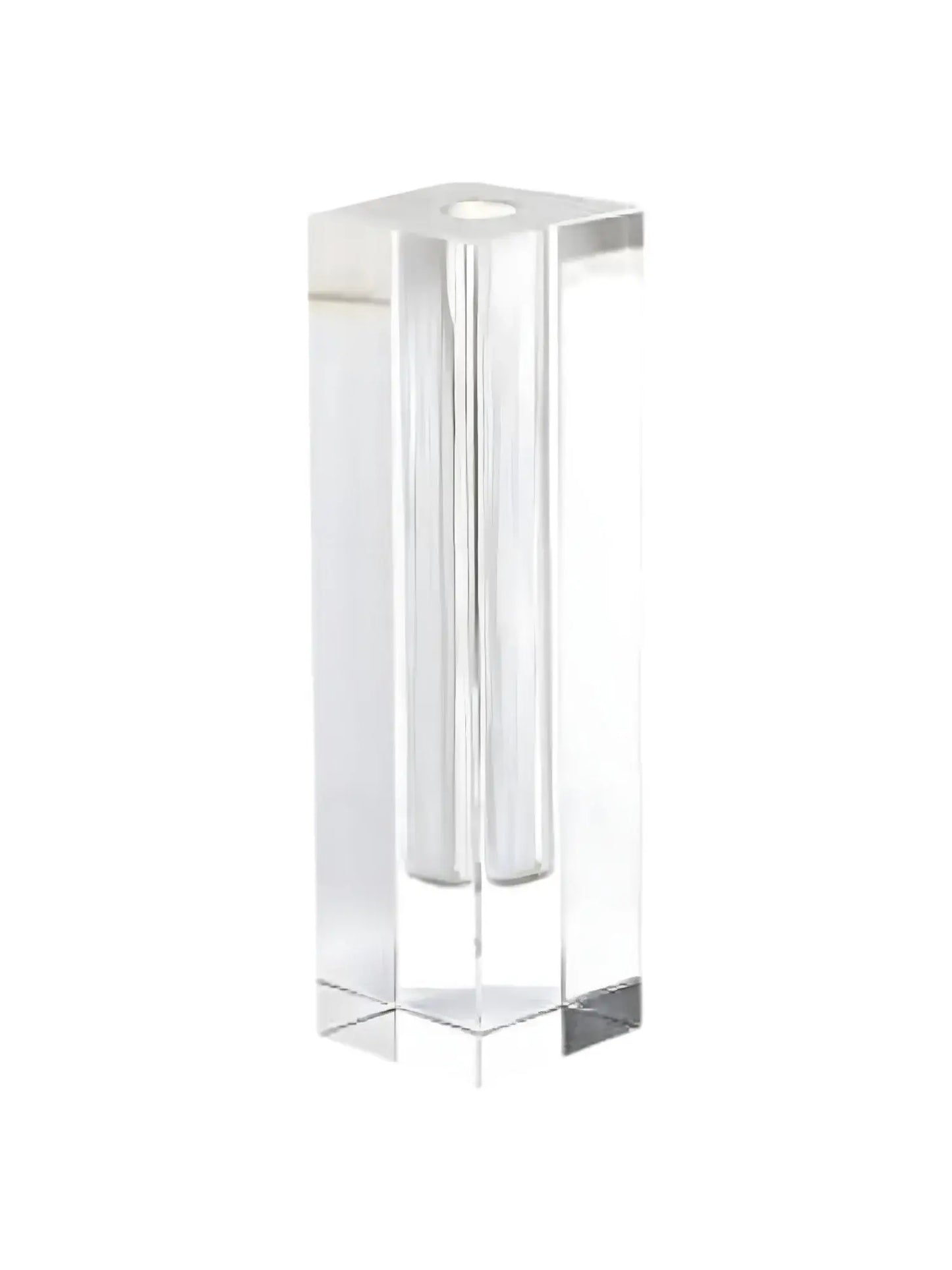 Modern Clear Tall Block Optical Crystal Vase - Homeroots - Flyclothing LLC