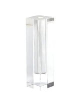 Modern Clear Tall Block Optical Crystal Vase - Homeroots - Flyclothing LLC