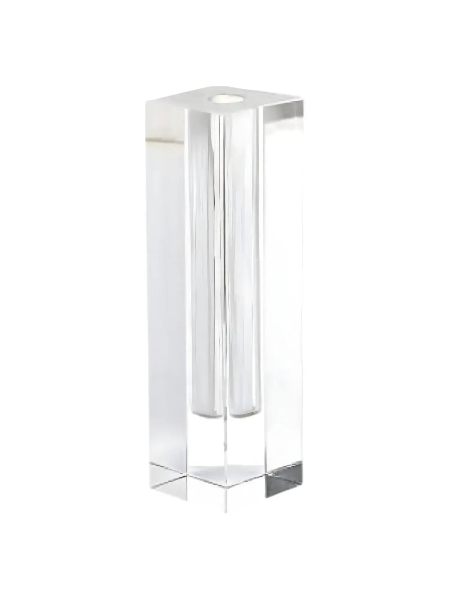 Modern Clear Tall Block Optical Crystal Vase - Homeroots - Flyclothing LLC