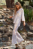 Davi & Dani Solid Sparkling Shimmer Pocket Button Front Shirt - Trendsi - Flyclothing LLC