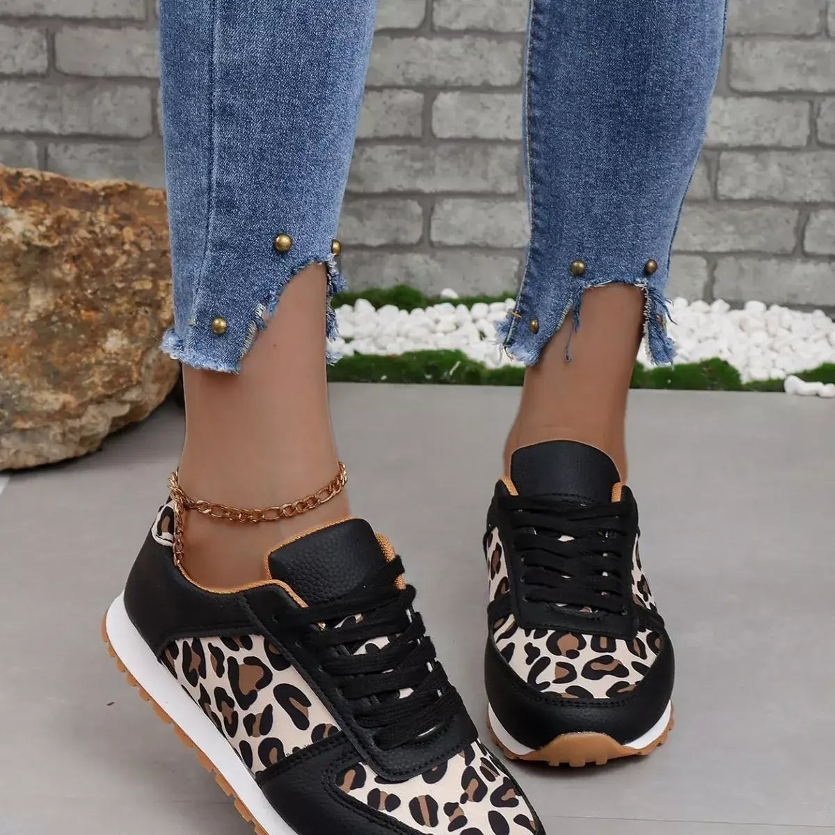 Leopard Print Casual Sneakers - Trendsi - Flyclothing LLC