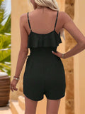 Ruffled Surplice Spaghetti Strap Romper - Trendsi - Flyclothing LLC