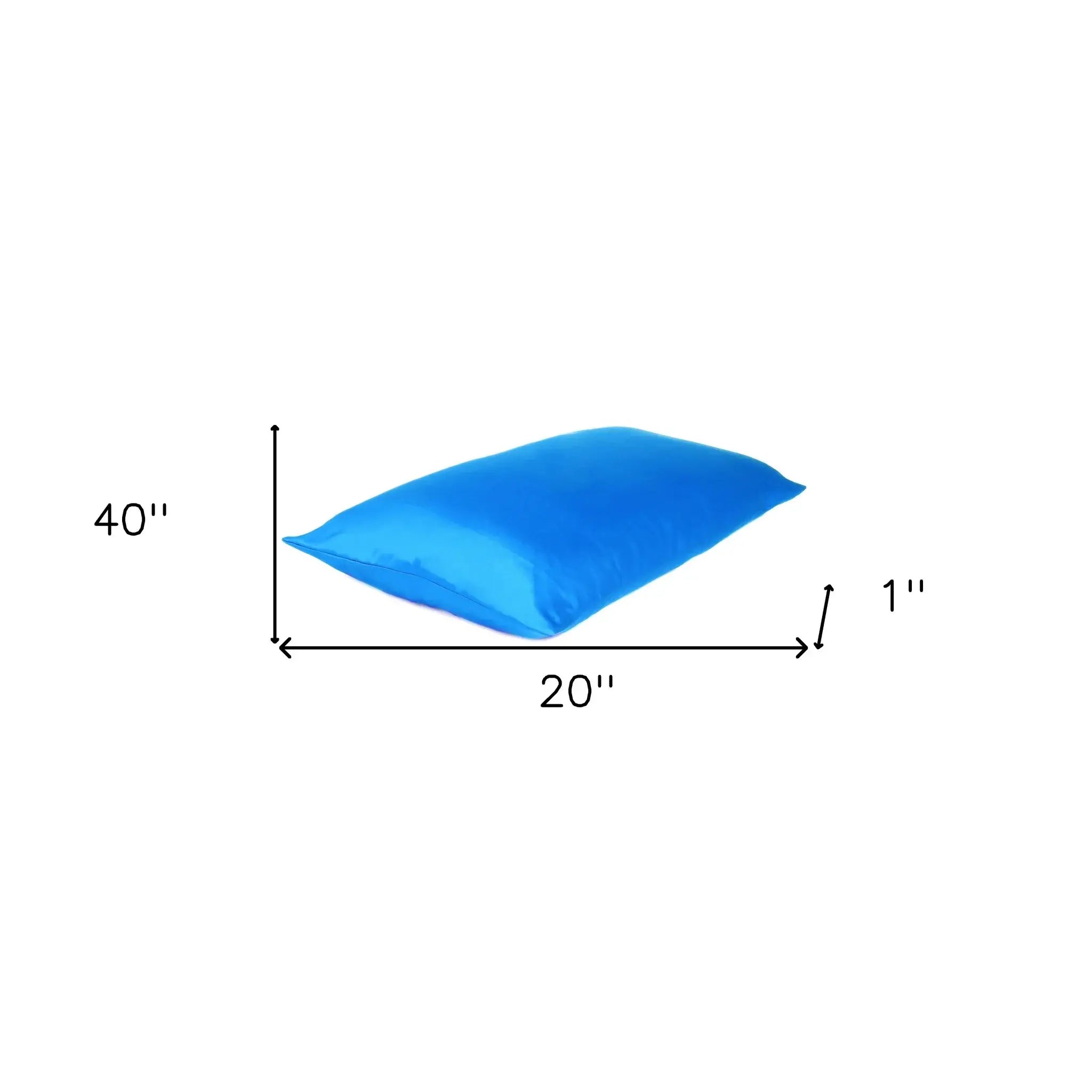 Bright Blue Dreamy Silky Satin King Size Pillowcase - Homeroots - Flyclothing LLC