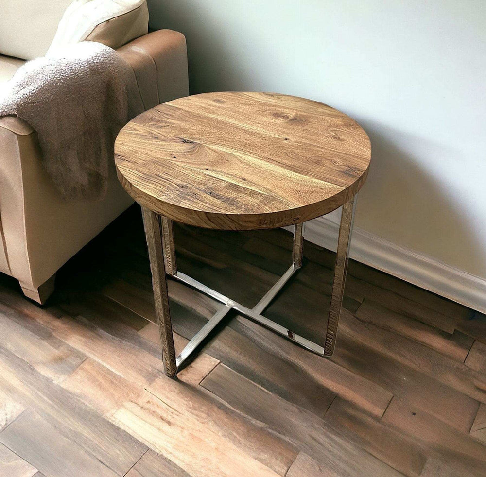 Modern Rustic Side Or End Table - Homeroots - Flyclothing LLC