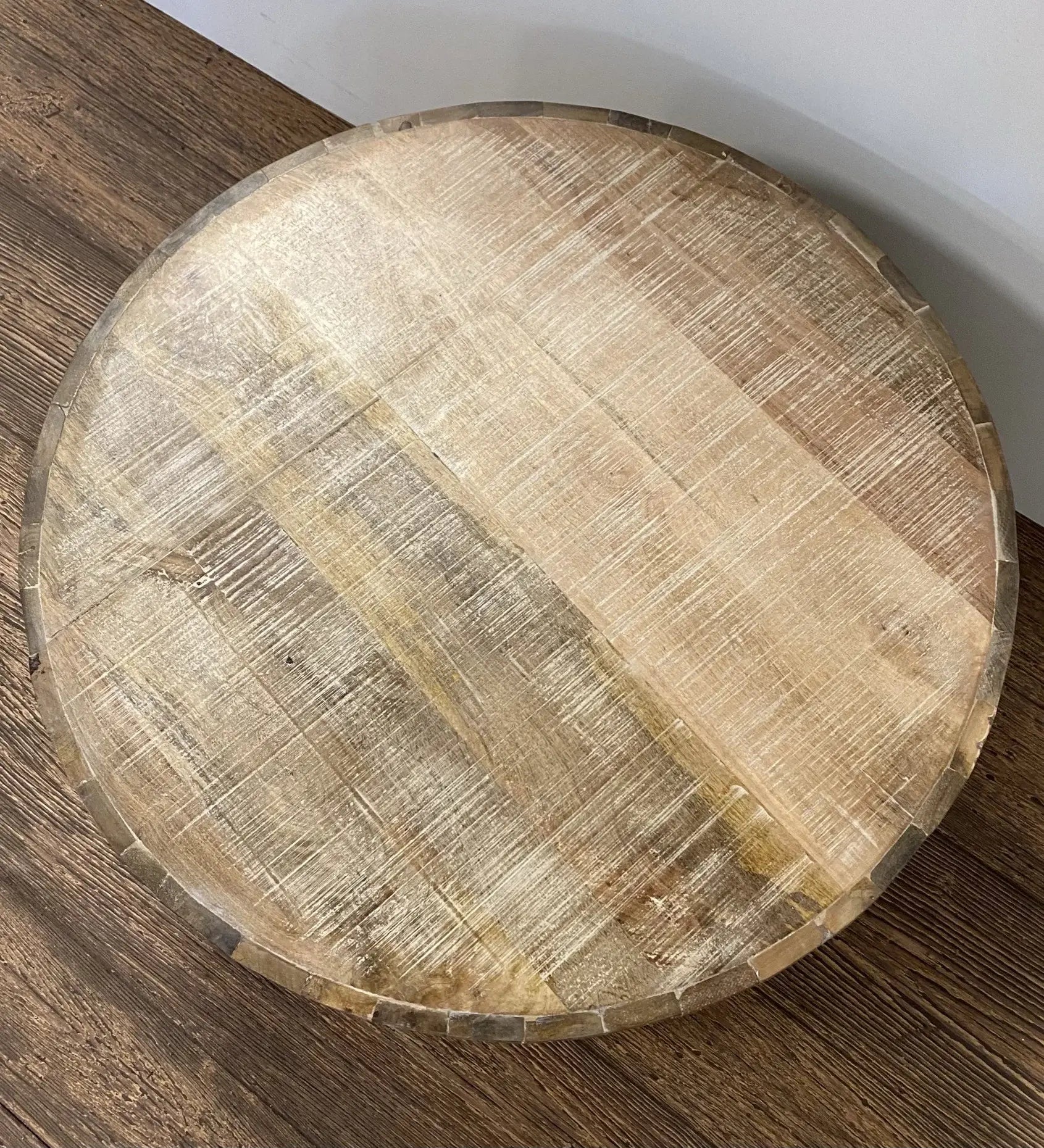 32" Brown Solid Wood Round Coffee Table - Homeroots - Flyclothing LLC