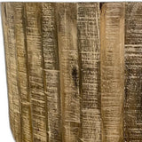 32" Brown Solid Wood Round Coffee Table - Homeroots - Flyclothing LLC