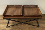 27" Brown And Black Solid Wood Coffee Table - Homeroots - Flyclothing LLC