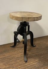 24" Brown And Black Iron Backless Counter Height Bar Chair - Homeroots - Flyclothing LLC
